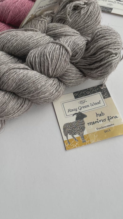 Bio-Wolle „heb merino fine" Devon Natur Rosy Green Wool