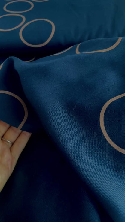 Tencel™ Lyocell Köperstoff Circle Around – Indigo Night – Mind the Maker