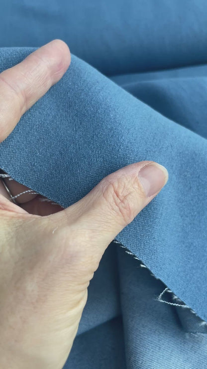 25cm Jeansstoff „Dallas" Stretch mittelblau mittelschwer 8,2oz Swafing