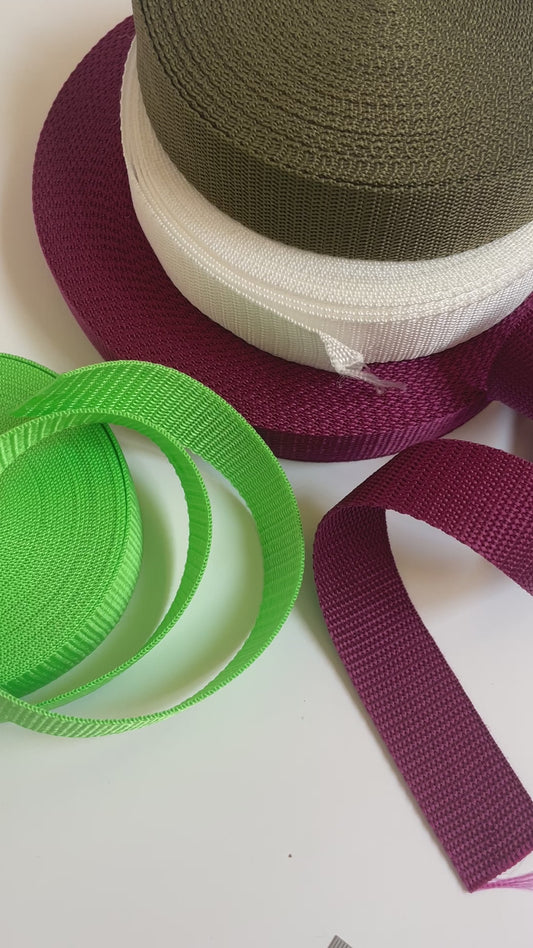 Gurtband 30mm silbergrau soft