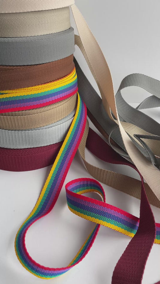 Gurtband 25mm Regenbogen soft