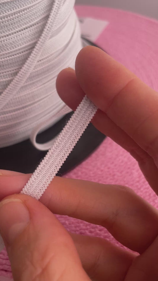 1m Gummiband Sport Elastic weiß 6mm 0,90€/m