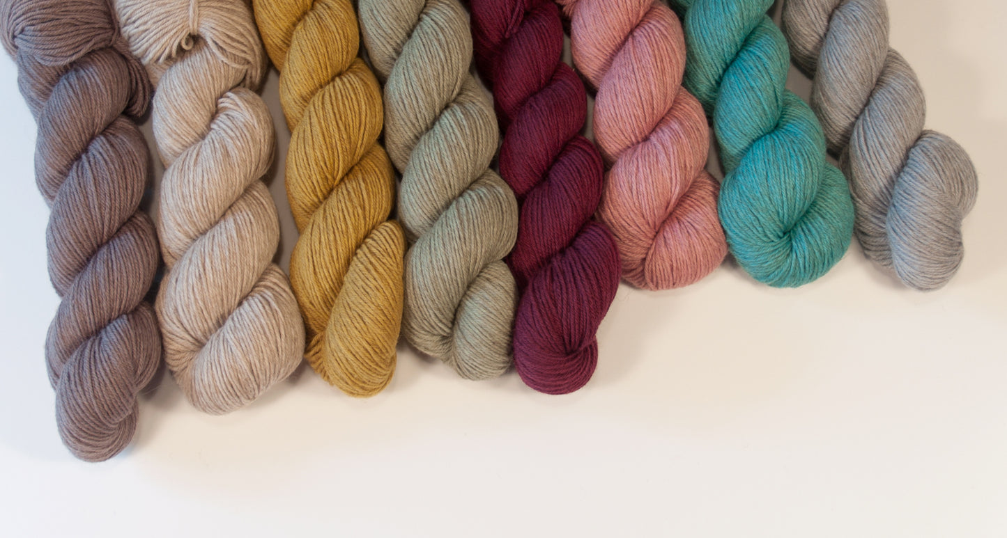 Bio-Wolle „manx merino fine " Somerset Rose Rosy Green Wool