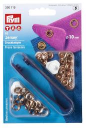 Jersey-Druckknöpfe 10 Stück verkupfert Zackenring 10mm Prym
