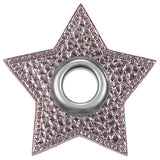 Ösen/Patches Lederimitat Stern grau metallic Veno