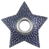 Ösen/Patches Lederimitat Stern dunkelblau marine metallic Veno