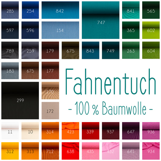 50cm Baumwollstoff Fahnentuch Webware Heide Uni