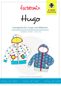 Papierschnittmuster „Hugo - Sweatjacke" farbenmix