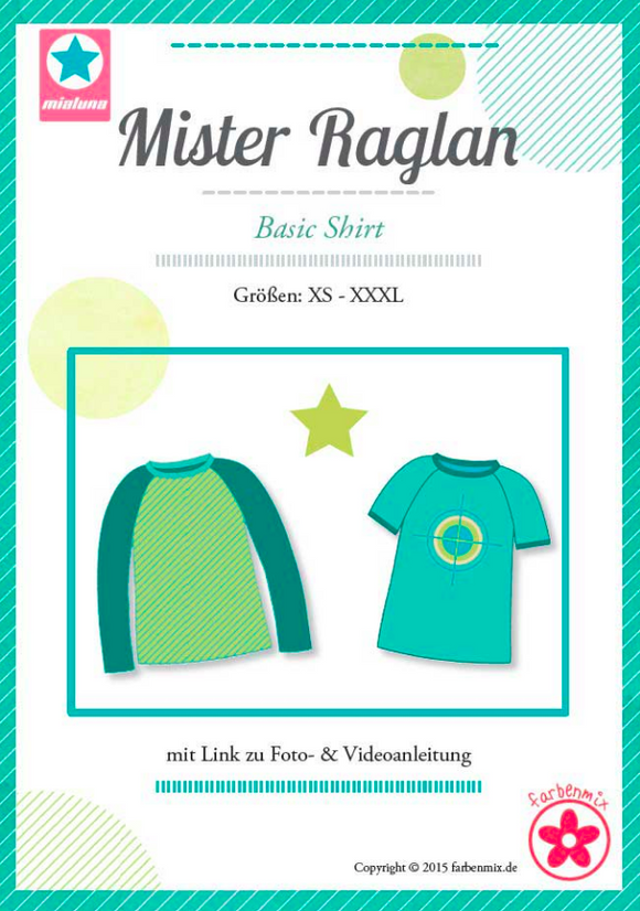 Papierschnittmuster „Mister Raglan – Basic Shirt