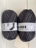 Sockenwolle SUPER SOXX CASHMERE COLOR schwarz/grau LANG YARNS