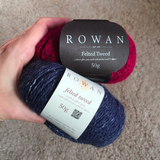 Wolle „felted tweed – rage" rot meliert ROWAN