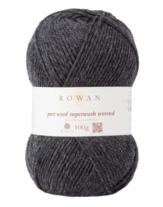 Wolle „pure wool worsted" charcoal grey ROWAN