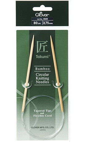 Rundstricknadeln 80cm Bambus 3,75mm tapered tips Takumi / Clover