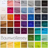 Übersichtsbild Farben mit Farbnummern von Jersey Uni Stoffalux artikel 1157