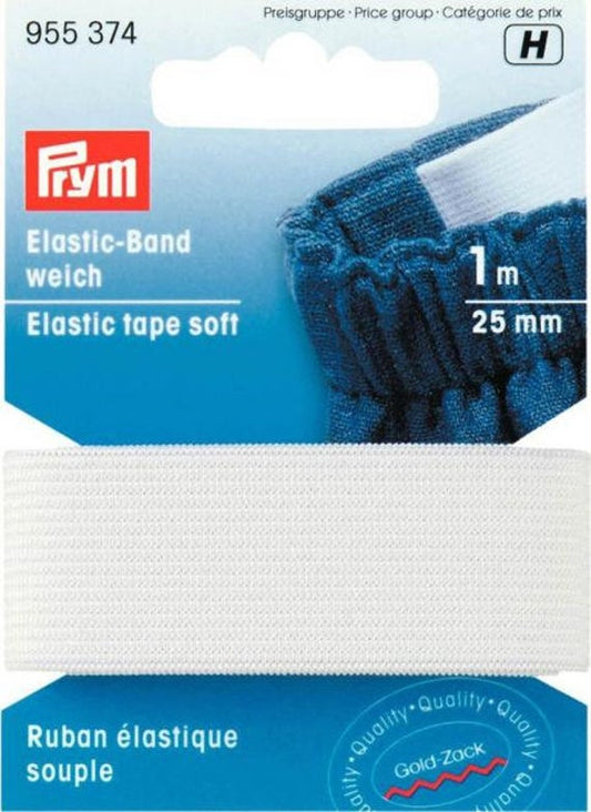 Elastic-Band weich 30mm weiß Prym