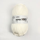 Sockenwolle SUPER SOXX 6fach/6-ply weiß Lang Yarns