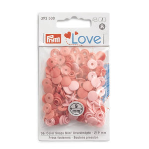 30 Druckknöpfe „Color Snaps Mini Love"  rosa Mix 9mm Prym