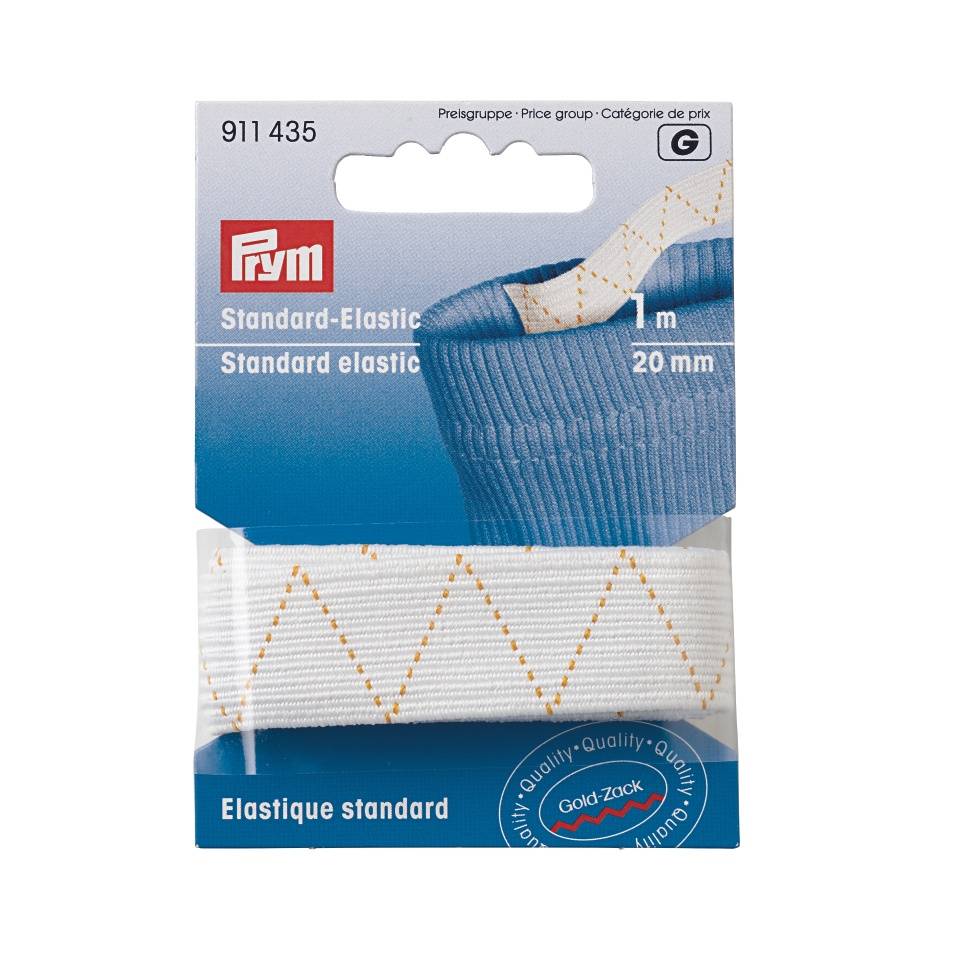Standard-Elastic 20mm weiß Prym